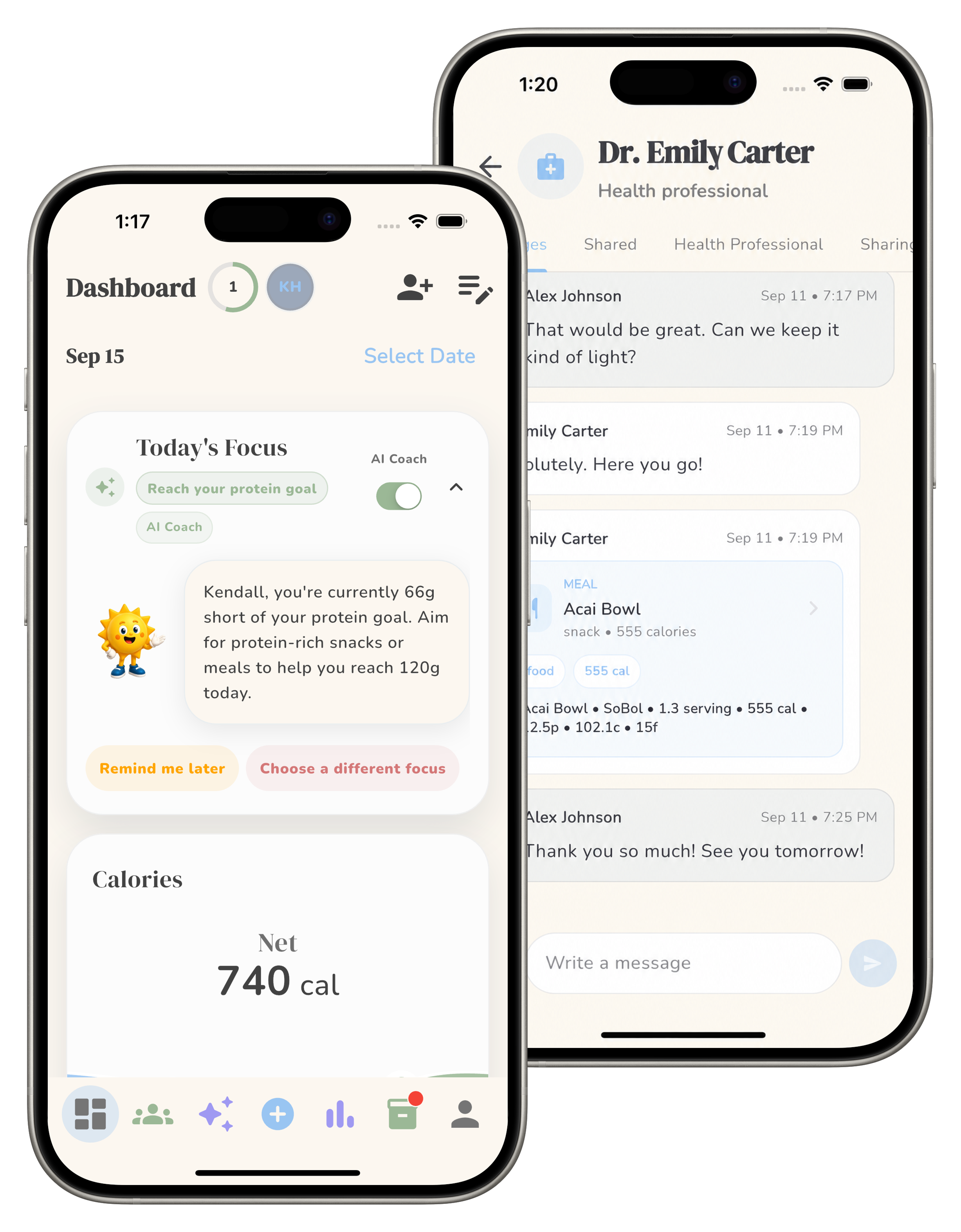 Radiant mobile app screenshots